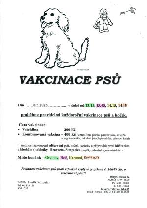 Vakcinace psů a koček 2025